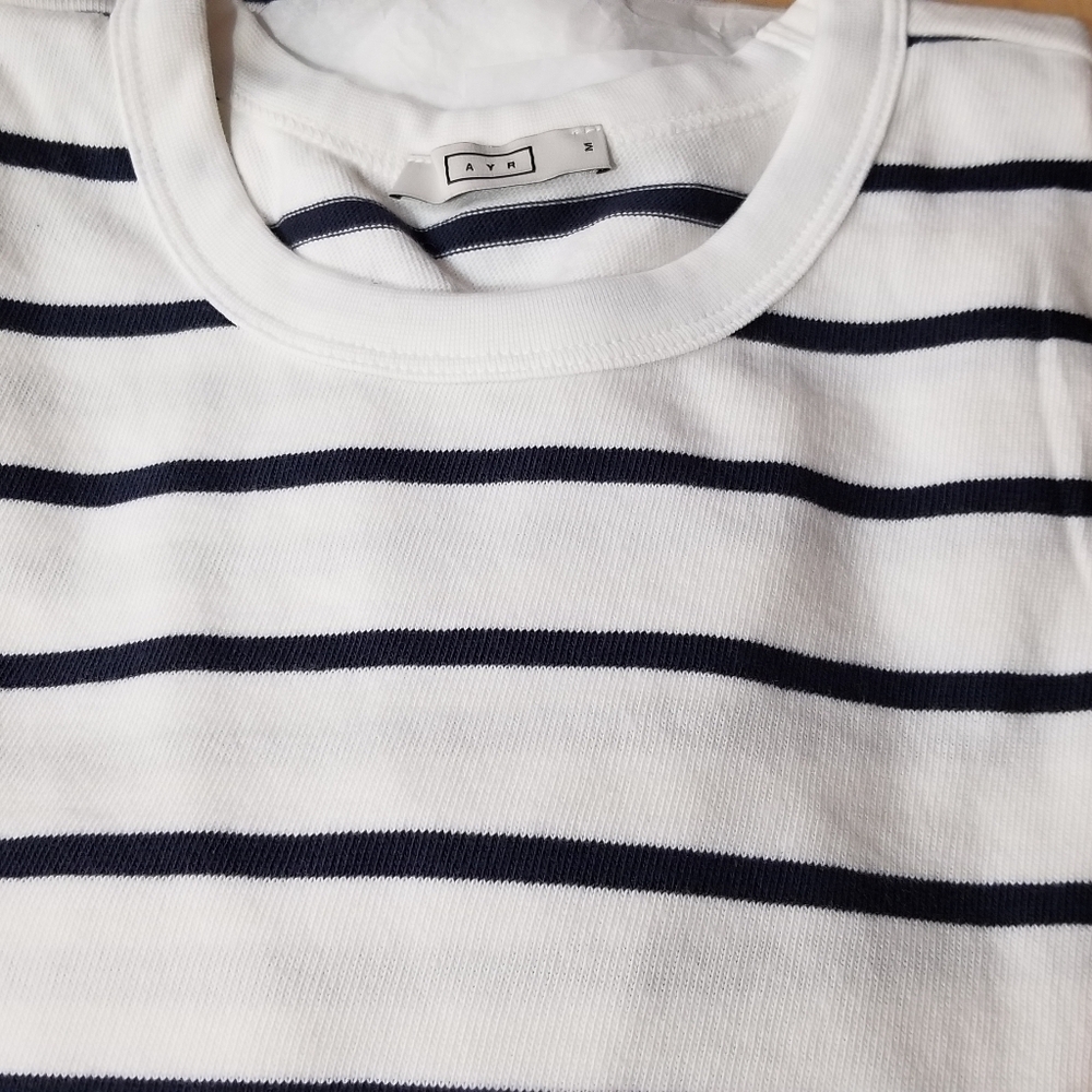 AYR The Practice Tee Medium in White and Navy, New
